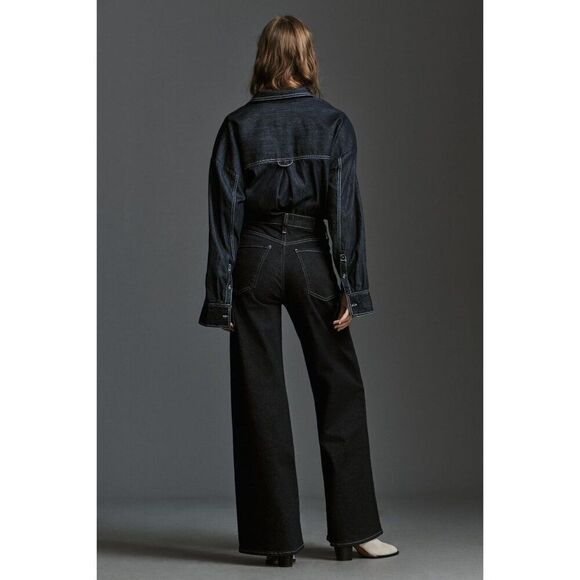 Citizens of Humanity Paloma Baggy Wide-Leg Jeans Solace Dark Indigo Size 28 - Picture 2 of 14